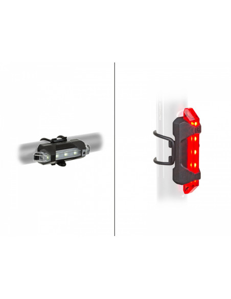 AUTHOR Zestaw lamp STAKE mini USB przód + tył