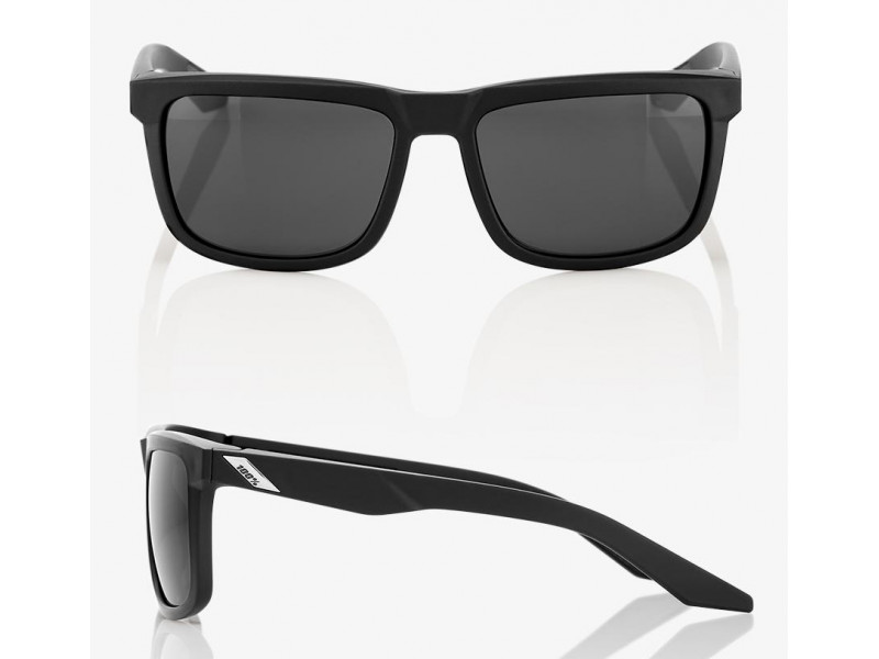 100% Okulary BLAKE Soft Tact Black Smoke Lens