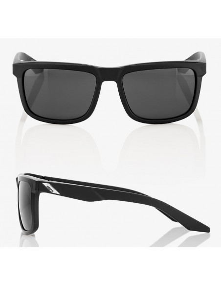 100% Okulary BLAKE Soft Tact Black Smoke Lens