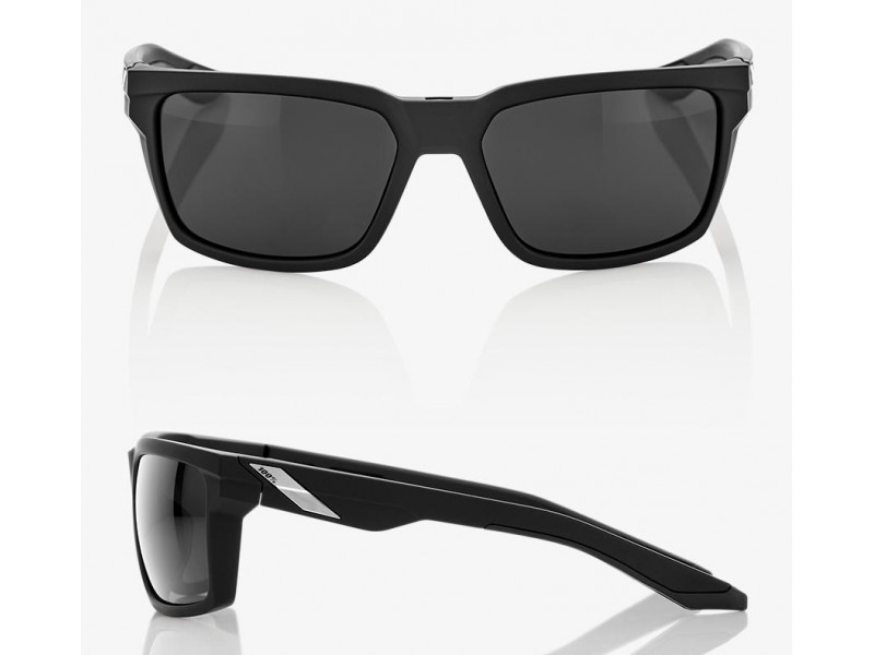 100% Okulary DAZE Soft Tact Black Smoke Lens