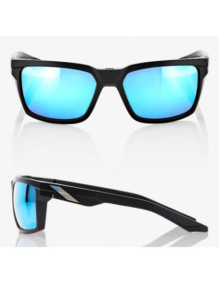 100% Okulary DAZE Matte Black HIPER Blue Multilayer Mirror Lens