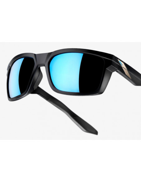 100% Okulary DAZE Matte Black HIPER Blue Multilayer Mirror Lens
