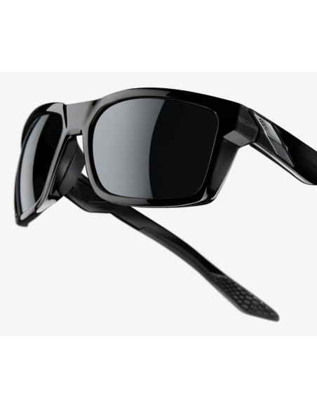 100% Okulary DAZE Polished Black Grey PEAKPOLAR Lens