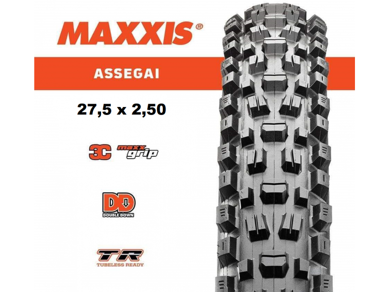 MAXXIS Opona ASSEGAI MaxxGrip 3C 27,5x2,50 DD...