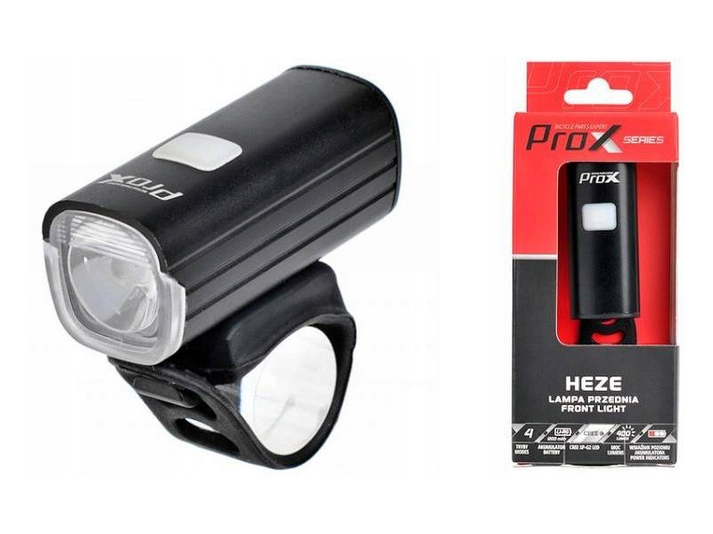PROX Lampa Przód HEZE 400lm 1200mAh USB-C