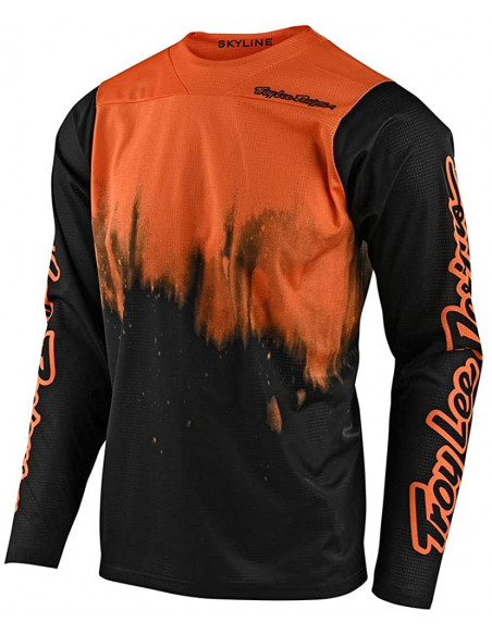 TROY LEE DESIGNS Jersey SKYLINE LS Diffuze Tangelo - Czarny