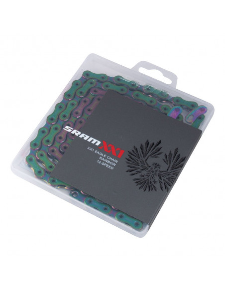 SRAM Łańcuch PC XX1 Eagle Rainbow 12rz + Spinka Powerlock