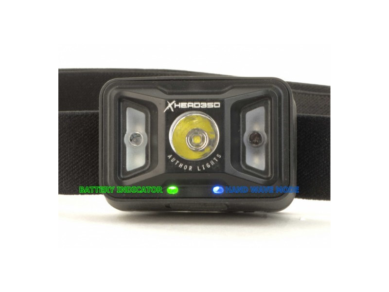 AUTHOR Lampa czołówka X-HEAD 350lm czarna