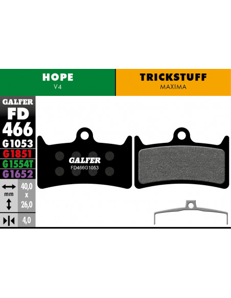 GALFER klocki hamulcowe HOPE V4
