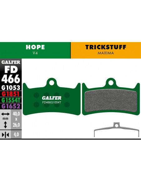 GALFER klocki hamulcowe HOPE V4