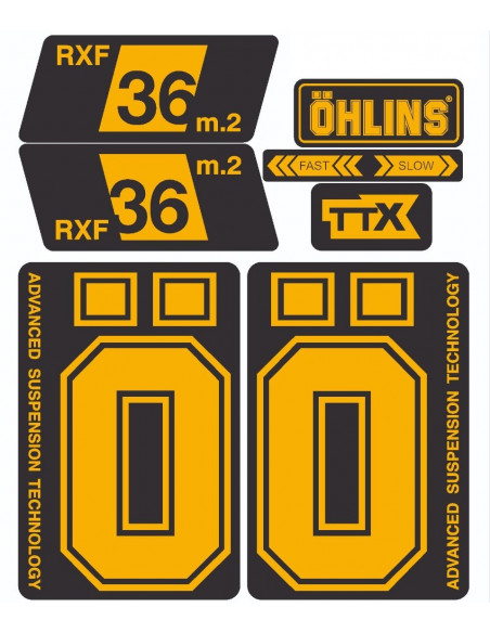 OHLINS zestaw naklejek amortyzatora RXF 36 m.2
