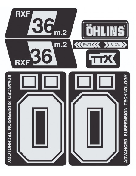 OHLINS zestaw naklejek amortyzatora RXF 36 m.2
