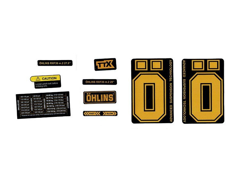 OHLINS zestaw naklejek amortyzatora RXF 38 m.2