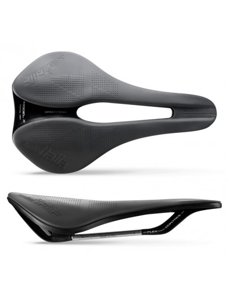SELLE ITALIA Siodło MODEL X Green Superflow L3 - FeC Alloy Rail 7 mm, Green-Tech, Szare