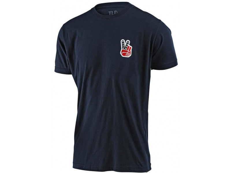 TROY LEE PEACE OUT t-shirt navy
