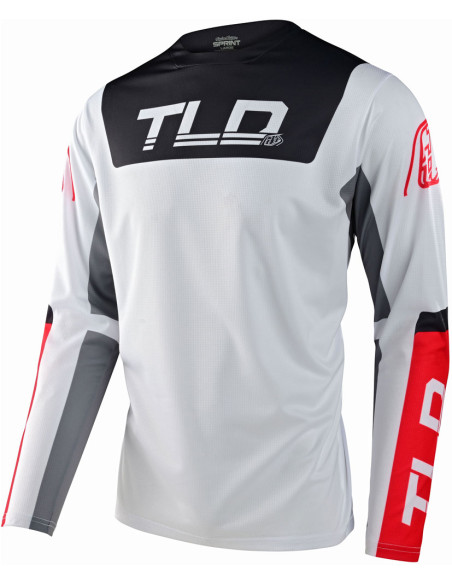 TROY LEE DESIGNS Jersey SPRINT Fractura Charcoal Glo Red