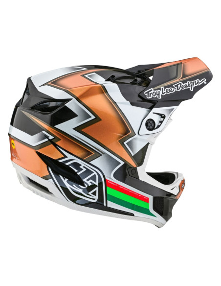 TROY LEE DESIGNS Kask D4 Carbon MIPS Ever Black/Gold