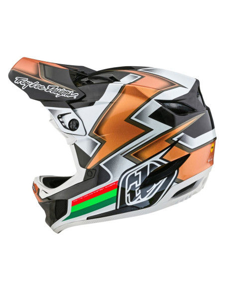 TROY LEE DESIGNS Kask D4 Carbon MIPS Ever Black/Gold
