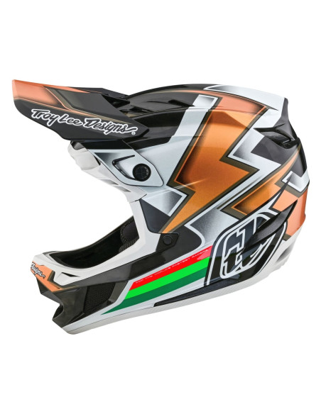 TROY LEE DESIGNS Kask D4 Carbon MIPS Ever Black/Gold