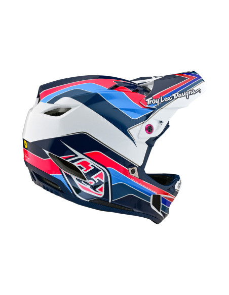 TROY LEE DESIGNS Kask D4 Polyacrylite MIPS Block Blue/White