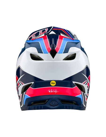 TROY LEE DESIGNS Kask D4 Polyacrylite MIPS Block Blue/White