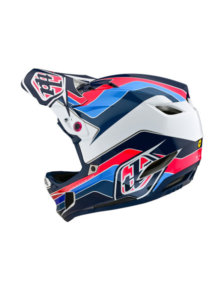 TROY LEE DESIGNS Kask D4 Polyacrylite MIPS Block Blue/White