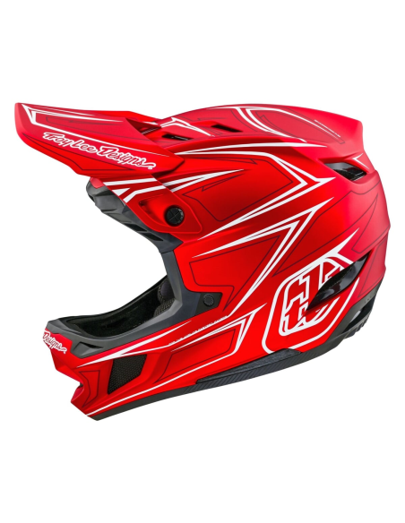 TROY LEE DESIGNS Kask D4 Composite MIPS Pinned Red