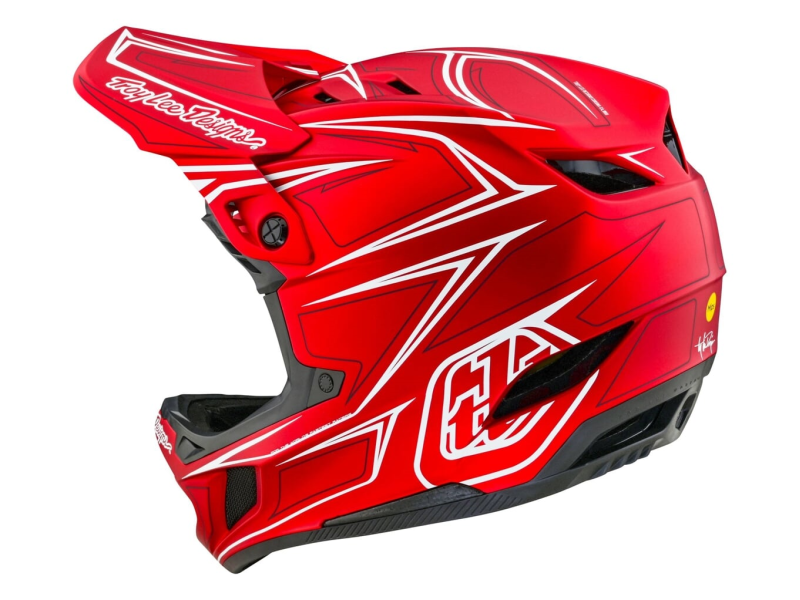 TROY LEE DESIGNS Kask D4 Composite MIPS Pinned Red