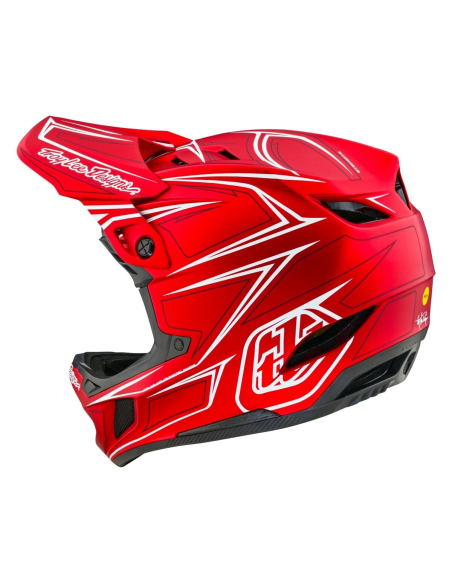 TROY LEE DESIGNS Kask D4 Composite MIPS Pinned Red
