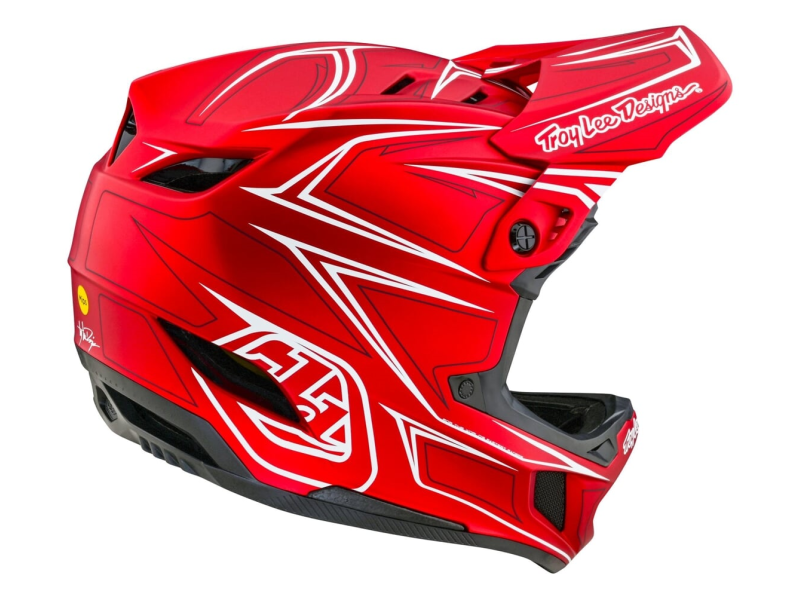 TROY LEE DESIGNS Kask D4 Composite MIPS Pinned Red
