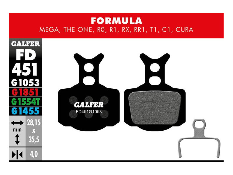 GALFER klocki hamulcowe FORMULA Mega, One, R0,...
