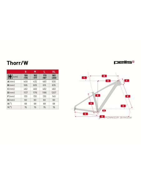 PELLS Rower elektryczny THORR 3 ER Red