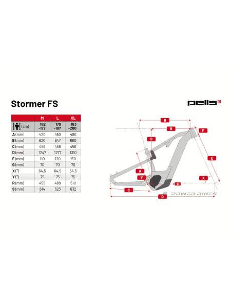 PELLS Rower elektryczny STORMER 2 Brick Red