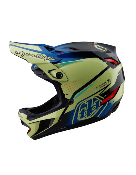 TROY LEE DESIGNS Kask D4 Composite MIPS Drip Glo/Yellow