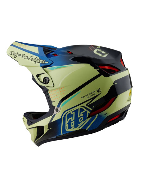 TROY LEE DESIGNS Kask D4 Composite MIPS Drip Glo/Yellow