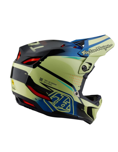 TROY LEE DESIGNS Kask D4 Composite MIPS Drip Glo/Yellow