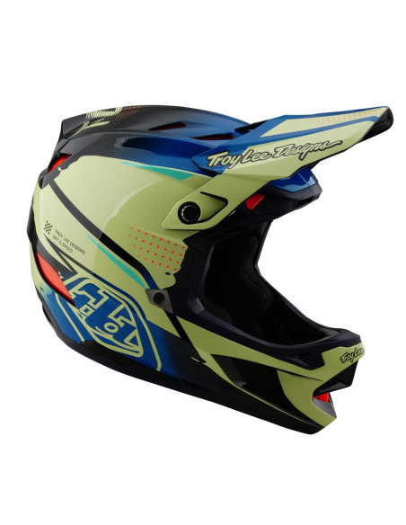 TROY LEE DESIGNS Kask D4 Composite MIPS Drip Glo/Yellow