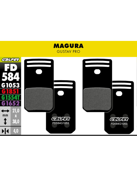 GALFER klocki hamulcowe Gustav Pro