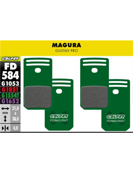 GALFER klocki hamulcowe Gustav Pro