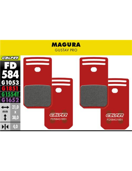 GALFER klocki hamulcowe Gustav Pro