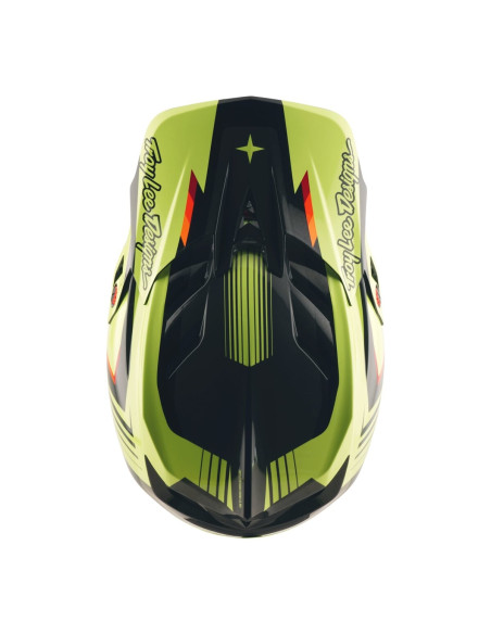 TROY LEE DESIGNS Kask D4 Polyacrylite MIPS Qualifier Black/Yellow