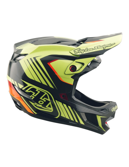 TROY LEE DESIGNS Kask D4 Polyacrylite MIPS Qualifier Black/Yellow