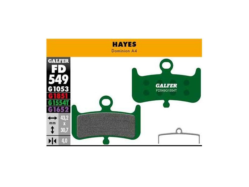 GALFER klocki hamulcowe Hayes Dominion - FD549