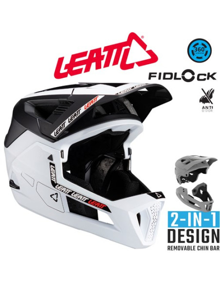 LEATT Kask MTB Enduro 4.0 White/Black
