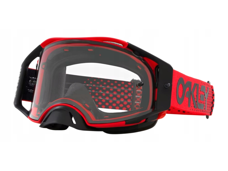 OAKLEY gogle AIRBRAKE MX Moto red - Clear