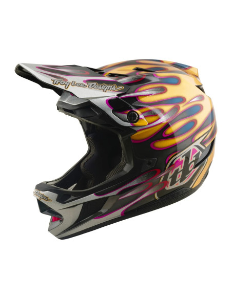 TROY LEE DESIGNS kask D4 Carbon MIPS Overspray Gold Black