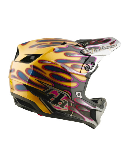 TROY LEE DESIGNS kask D4 Carbon MIPS Overspray Gold Black