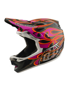 TROY LEE DESIGNS kask D4 Carbon MIPS Torched Flames Magenta