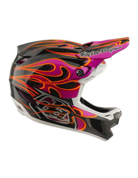 TROY LEE DESIGNS kask D4 Carbon MIPS Torched Flames Magenta