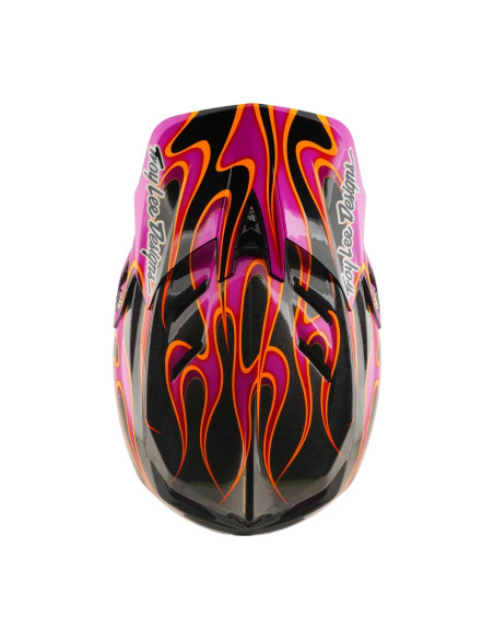 TROY LEE DESIGNS kask D4 Carbon MIPS Torched Flames Magenta